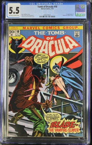 Cover Scan: Tomb Of Dracula #10 CGC FN- 5.5 Off White to White 1st Appearance Blade! - Item ID #436426