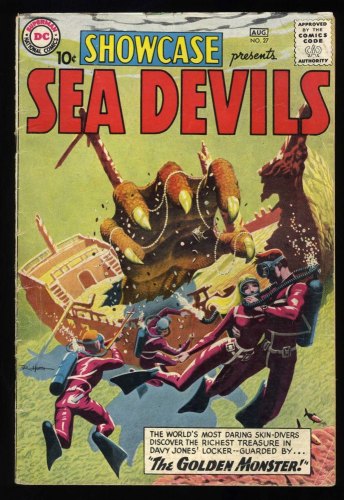 Cover Scan: Showcase #27 VG+ 4.5 1st Appearance Sea Devils! The Golden Monster! - Item ID #436696