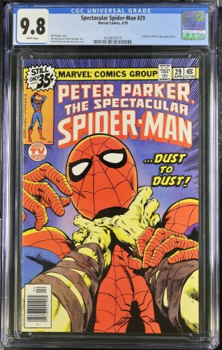 Cover Scan: Spectacular Spider-Man #29 CGC NM/M 9.8 White Pages - Item ID #437204