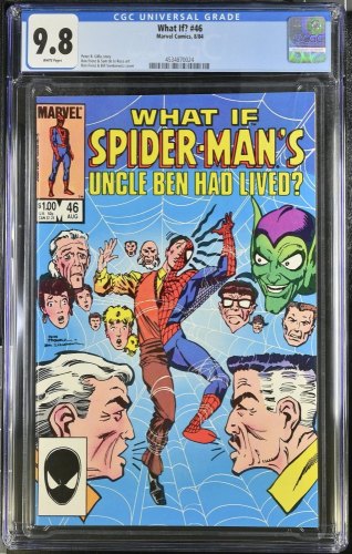 Cover Scan: What If? #46 CGC NM/M 9.8 White Pages Amazing Spider-Man Uncle Ben! - Item ID #437209