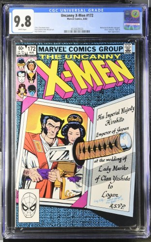 Cover Scan: Uncanny X-Men #172 CGC NM/M 9.8 White Pages - Item ID #437895