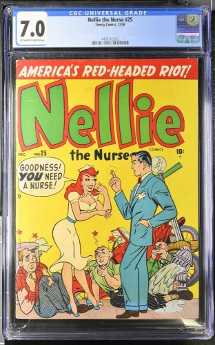 Cover Scan: Nellie the Nurse #25 CGC FN/VF 7.0 Cover Art by Stan Goldberg! - Item ID #437902