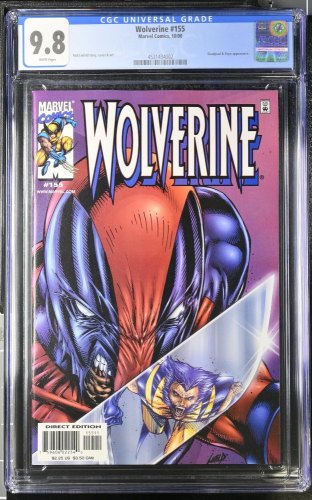 Cover Scan: Wolverine #155 CGC NM/M 9.8 All Along the Watchtower! Deadpool! Rob Liefeld!  - Item ID #437904