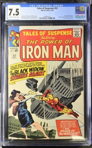 Cover Scan: Tales Of Suspense #53 CGC VF- 7.5 2nd Appearance of Black Widow! - Item ID #438692