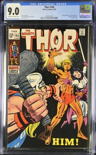 Cover Scan: Thor #165 CGC VF/NM 9.0 1st full Appearance HIM (Adam Warlock)!! - Item ID #438972