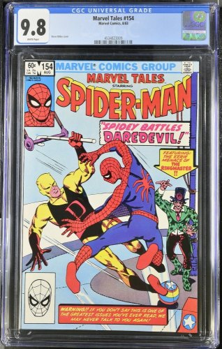 Cover Scan: Marvel Tales #154 CGC NM/M 9.8 White Pages - Item ID #439294