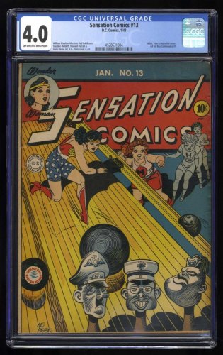 Cover Scan: Sensation Comics #13 CGC VG 4.0 - Item ID #439310