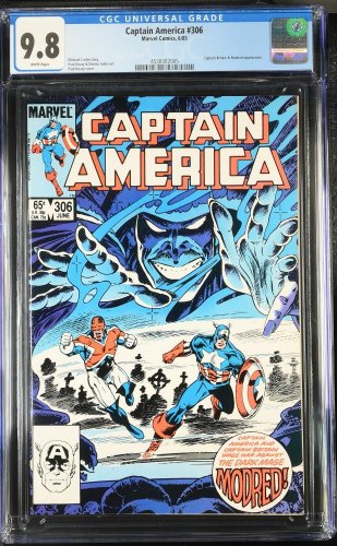 Cover Scan: Captain America #306 CGC NM/M 9.8 White Pages - Item ID #439317