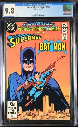 Cover Scan: World's Finest Comics #289 CGC NM/M 9.8 White Pages - Item ID #439322