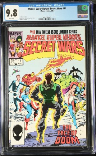 Cover Scan: Marvel Super-Heroes Secret Wars #11 CGC NM/M 9.8 White Pages Dr. Doom! Beyonder! - Item ID #439902