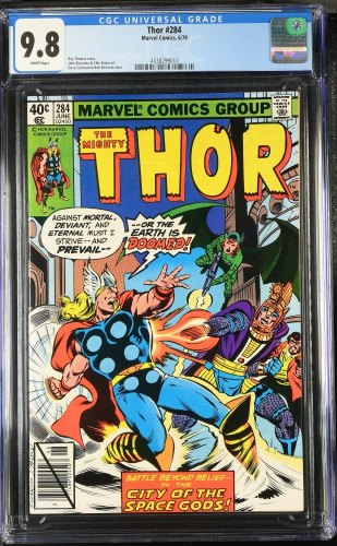 Cover Scan: Thor #284 CGC NM/M 9.8 White Pages - Item ID #439958