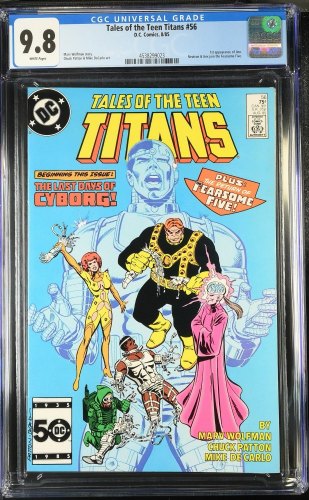 Cover Scan: New Teen Titans #56 CGC NM/M 9.8 White Pages - Item ID #439971