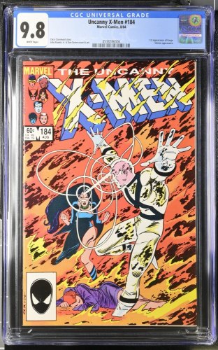 Cover Scan: Uncanny X-Men #184 CGC NM/M 9.8 White Pages - Item ID #440023