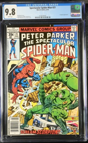 Cover Scan: Spectacular Spider-Man #21 CGC NM/M 9.8 White Pages - Item ID #440144