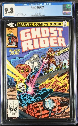 Cover Scan: Ghost Rider (1973) #60 CGC NM/M 9.8 White Pages - Item ID #440146