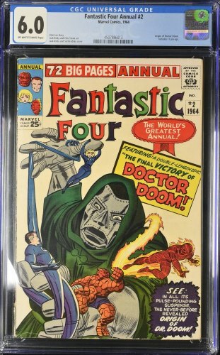 Cover Scan: Fantastic Four Annual #2 CGC FN 6.0 Origin of Doctor Doom! Kirby/Stone Cover! - Item ID #440727