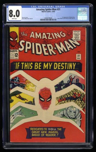 Cover Scan: Amazing Spider-Man #31 CGC VF 8.0 1st Appearance Gwen Stacy!! - Item ID #440830