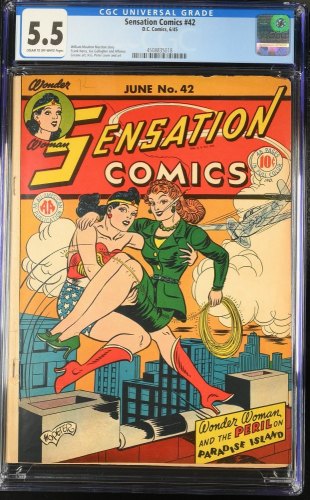 Cover Scan: Sensation Comics #42 CGC FN- 5.5 Cream To Off White Wonder Woman! - Item ID #440927