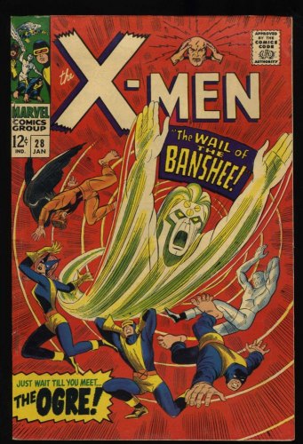 Cover Scan: X-Men #28 VG+ 4.5 1st Appearance Banshee! Cyclops!  Ogre!! - Item ID #442177