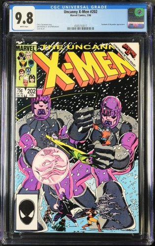 Cover Scan: Uncanny X-Men #202 CGC NM/M 9.8 White Pages - Item ID #442922