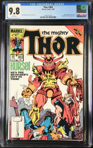 Cover Scan: Thor #363 CGC NM/M 9.8 White Pages Kurse! Secret Wars II!!! - Item ID #442924