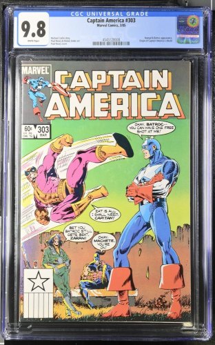 Cover Scan: Captain America #303 CGC NM/M 9.8 Paul Neary Batroc, Machete, and Zaran Cover! - Item ID #442986