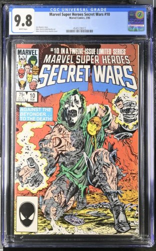 Cover Scan: Marvel Super-Heroes Secret Wars #10 CGC NM/M 9.8 White Pages - Item ID #442990