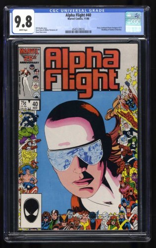 Cover Scan: Alpha Flight #40 CGC NM/M 9.8 White Pages 25th Anniversary Cover! - Item ID #442995