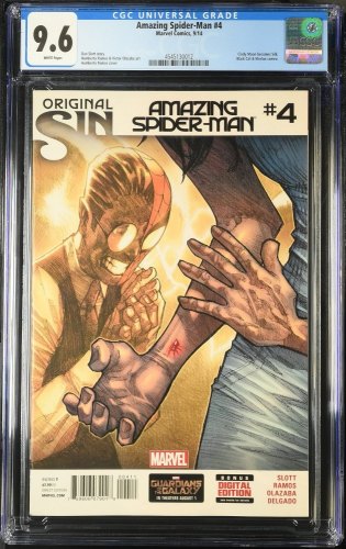 Cover Scan: Amazing Spider-Man (2014) #4 CGC NM+ 9.6 White Pages 1st Appearance Silk! - Item ID #443029