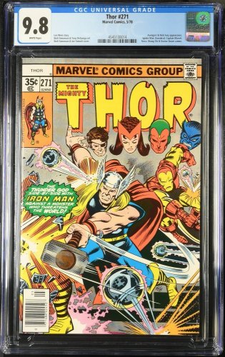 Cover Scan: Thor #271 CGC NM/M 9.8 Like a Diamond in the Sky! Iron Man! Avengers! - Item ID #443031