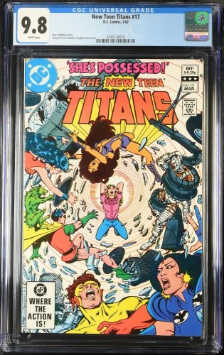 Cover Scan: New Teen Titans #17 CGC NM/M 9.8 White Pages - Item ID #443033