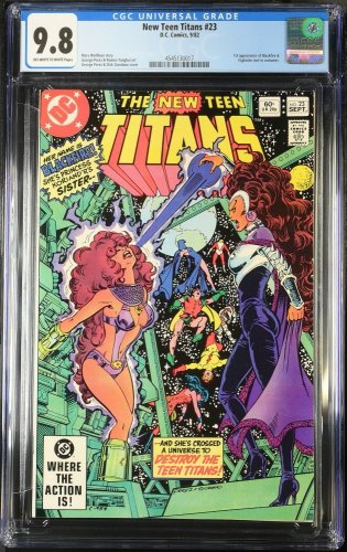 Cover Scan: New Teen Titans #23 CGC NM/M 9.8 Off White to White 1st Blackfire! - Item ID #443034