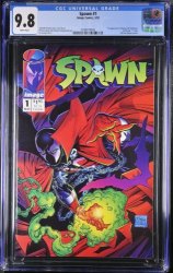 Cover Scan: Spawn #1 CGC NM/M 9.8 White Pages McFarlane 1st Appearance Al Simmons! - Item ID #363876