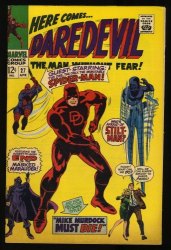 Cover Scan: Daredevil #27 FN+ 6.5  Masked Marauder Stilt-Man! Spider-Man Crossover! - Item ID #364487