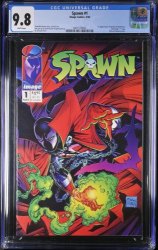 Cover Scan: Spawn #1 CGC NM/M 9.8 White Pages McFarlane 1st Appearance Al Simmons! - Item ID #365493