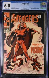 Cover Scan: Avengers #57 CGC FN 6.0 Off White 1st Appearance Vision! Buscema Cover! - Item ID #369215