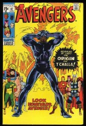 Cover Scan: Avengers #87 VF- 7.5 Origin of T'Challa Black Panther! Cameo Klaw/T'Chaka! - Item ID #371436