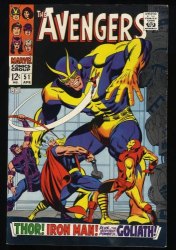 Cover Scan: Avengers #51 VF- 7.5 Iron Man Captain America Thor Hawkeye Goliath! - Item ID #371937