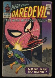 Cover Scan: Daredevil #17 VG- 3.5 UK Price Variant Spider-Man Appearance John Romita Art! - Item ID #373279