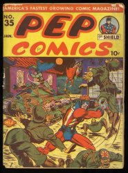 Cover Scan: Pep Comics #35 GD+ 2.5 Japanese WWII War Cover! - Item ID #373331
