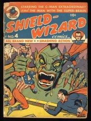 Cover Scan: Shield-Wizard Comics #4 GD- 1.8 Early Golden Age Superhero! - Item ID #373420