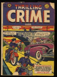 Cover Scan: Thrilling Crime Cases #46 GD+ 2.5 L.B. Cole Motorcycle Cover! - Item ID #374189