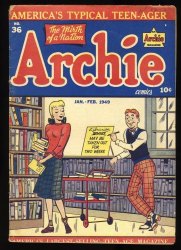 Cover Scan: Archie Comics #36 VG 4.0 Points of Interest! Bill Vigoda Cover Art! - Item ID #374475