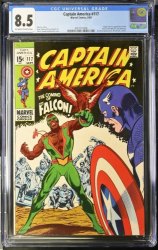 Cover Scan: Captain America #117 CGC VF+ 8.5 1st Appearance Falcon! Stan Lee! - Item ID #380470