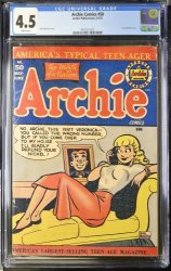 Cover Scan: Archie Comics #50 CGC VG+ 4.5 Classic Good Girl Betty Montana Cover! - Item ID #380487