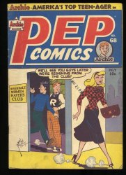 Cover Scan: Pep Comics #68 VG/FN 5.0 Archie Jughead Betty Veronica! - Item ID #381070