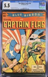 Cover Scan: Blue Ribbon Comics #20 CGC FN- 5.5 Cream To Off White Nazi Cover! - Item ID #382250