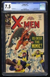 Cover Scan: X-Men #27 CGC VF- 7.5 Mimic! Spider-Man Scarlet Witch! Fantastic Four! - Item ID #382734