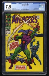 Cover Scan: Avengers #52 CGC VF- 7.5 1st Appearance Grim Reaper! Black Panther! - Item ID #382737