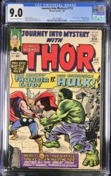 Cover Scan: Journey Into Mystery #112 CGC VF/NM 9.0 Thor vs Hulk! Origin of Loki! - Item ID #382762